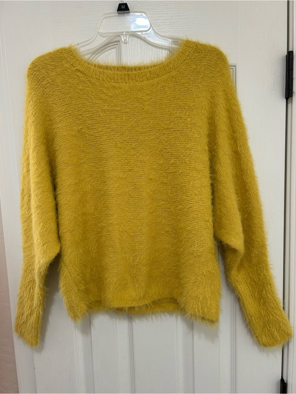 Jessica Simpson Fuzzy Crewneck Sweater - Mustard